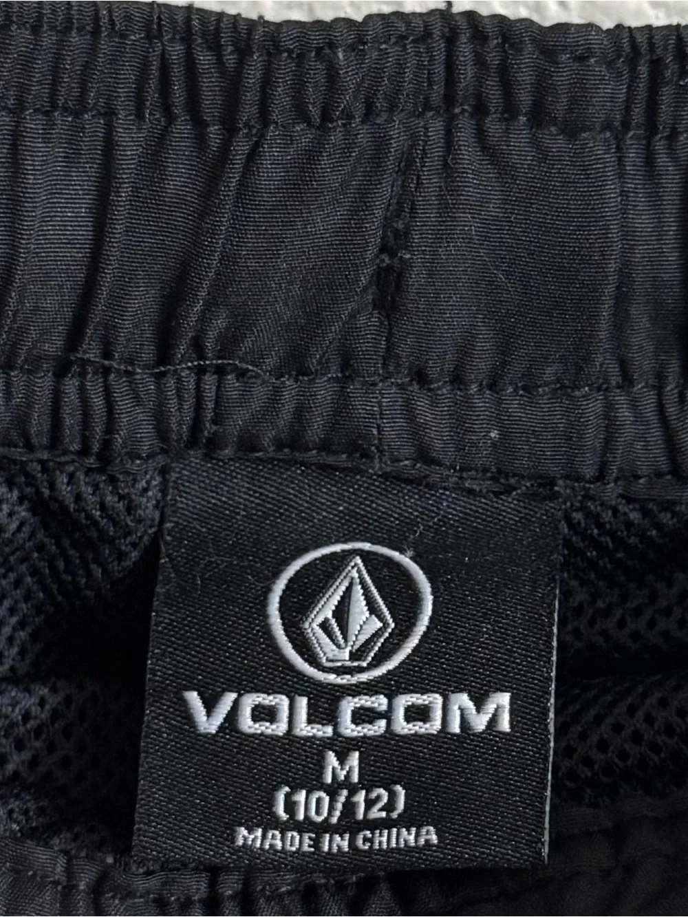 Boys Volcom Colorblock Swim Shorts in Black with Mint, Lavender & Pale Yellow